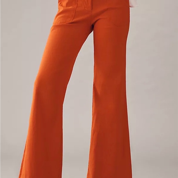 Maeve Naomi Flare Burnt Orange / Terracotta Pants Size 0 - Picture 7 of 7